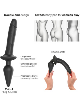 Strap-On-Me: Switch Plug-In Realistic Dildo, S