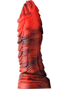 Creature Cocks: Fire Dragon, Red Scaly Silicone Dildo