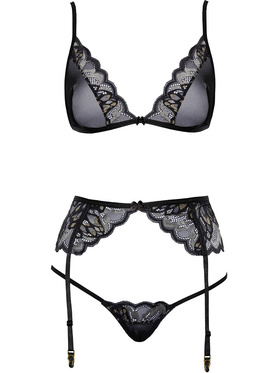 Kissable: 3-delat Set Underkläder, svart