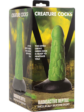 Creature Cocks: Radioactive Reptile, Thick Scaly Silicone Dildo