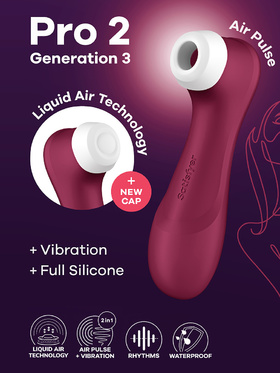 Satisfyer: Pro 2 Generation 3, Double AirPulse Vibrator, röd