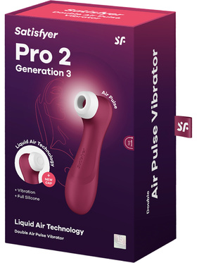 Satisfyer: Pro 2 Generation 3, Double AirPulse Vibrator, röd