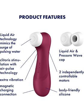 Satisfyer: Pro 2 Generation 3, Double AirPulse Vibrator, röd