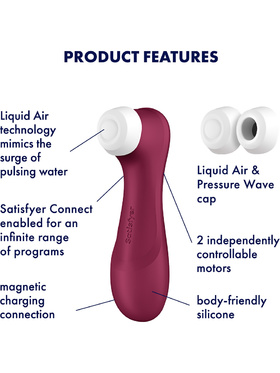 Satisfyer Connect: Pro 2 Generation 3, Double AirPulse Vibrator, röd