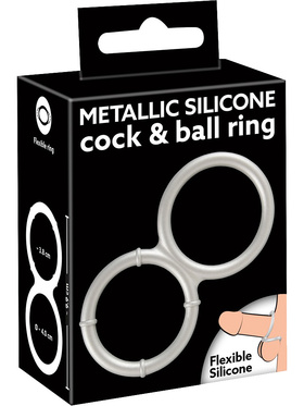 You2Toys: Metallic Silicone Cock and Ball Ring