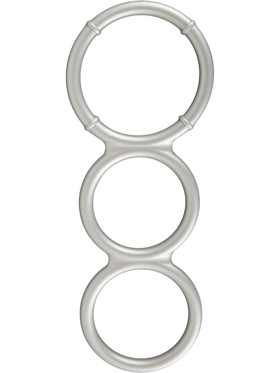 You2Toys: Metallic Silicone Triple Cock and Ball Ring