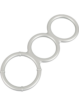 You2Toys: Metallic Silicone Triple Cock and Ball Ring