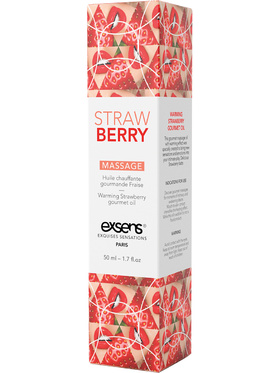 Exsens: Warming Massage Oil, Strawberry, 50 ml