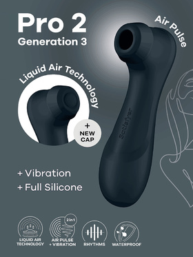 Satisfyer: Pro 2 Generation 3, Double AirPulse Vibrator, svart