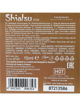 Shiatsu: Pheromon, Eau De Parfum Women Lime, 15 ml