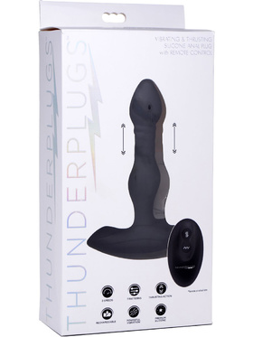 ThunderPlugs: Vibrating & Thrusting Silicone Anal Plug with Remote