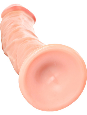 RealRock: Curved Realistic Dildo, 25.5 cm, ljus