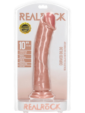 RealRock: Curved Realistic Dildo, 25.5 cm, ljus