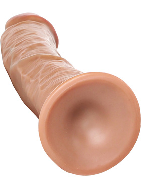 RealRock: Curved Realistic Dildo, 25.5 cm, ljusbrun