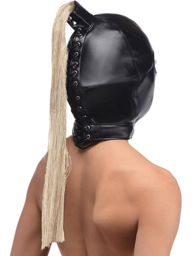 Strict: Blonde Ponytail Bondage Hood