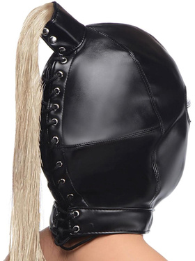 Strict: Blonde Ponytail Bondage Hood