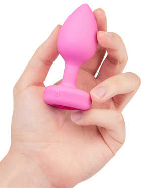 B-Vibe: Vibrating Heart, Remote Control Plug, rosa