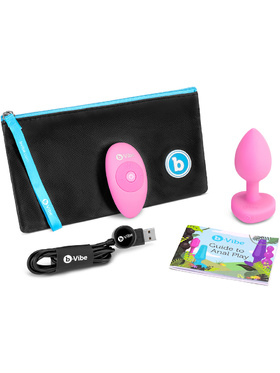 B-Vibe: Vibrating Heart, Remote Control Plug, rosa