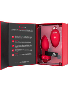 B-Vibe: Vibrating Heart, Remote Control Plug, röd