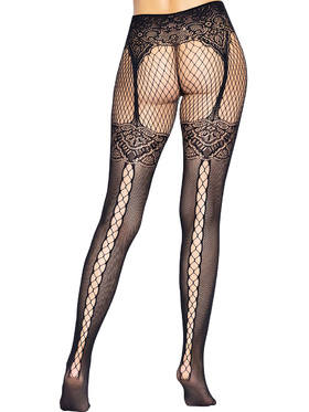 Leg Avenue: Fishnet Tights with Backseam, One Size