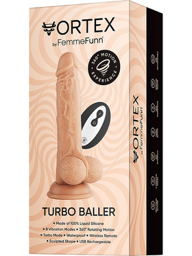 Femmefunn: Turbo Baller, Rotating Dildo Vibrator with Remote