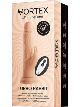 Femmefunn: Turbo Rabbit, Rotating Rabbit Vibrator with Remote