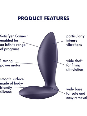 Satisfyer Connect: Power Plug, Plug Vibrator, lila