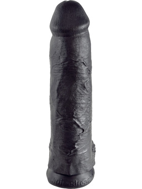 King Cock: Realistic Dildo with Balls, 31 cm, svart