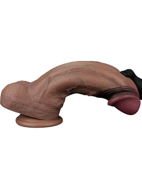 LoveToy: Dual-Layered Silicone XXL Cock, 28 cm, mörk