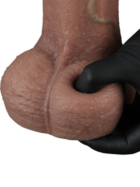 LoveToy: Dual-Layered Silicone XXL Cock, 28 cm, mörk