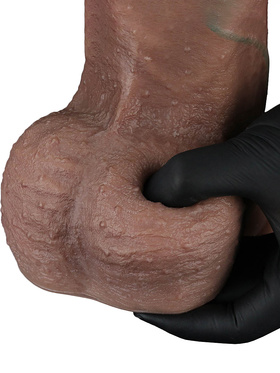 LoveToy: Dual-Layered Silicone XXL Cock, 33 cm, mörk