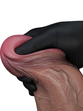 LoveToy: Dual-Layered Silicone XXL Cock, 33 cm, mörk