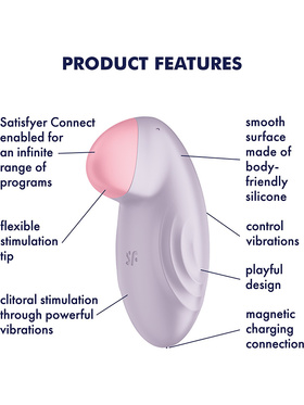 Satisfyer Connect: Tropical Tip, Lay-on Vibrator, lila