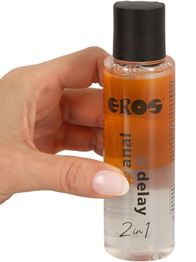Eros: 2in1 Water-based Lubricant, Anal & Delay, 100 ml