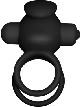 LoveToy: Power Clit Duo Cockring, svart