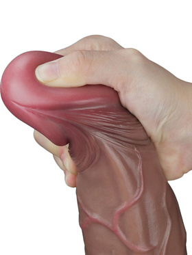 LoveToy: Dual-Layered Silicone Cock, 29.5 cm, mörk