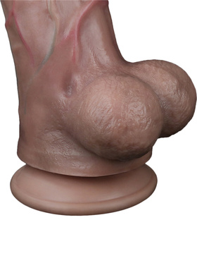 LoveToy: Dual-Layered Silicone Cock, 29.5 cm, mörk