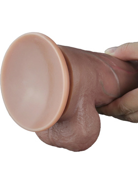 LoveToy: Dual-Layered Silicone Cock, 26.5 cm, mörk