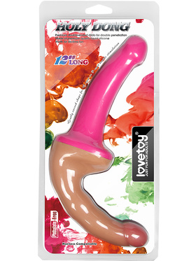 LoveToy: Holy Dong, Double-Ended Strap-On Dildo, rosa/ljus