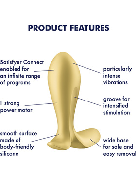 Satisfyer Connect: Intensity Plug, Plug Vibrator, guld