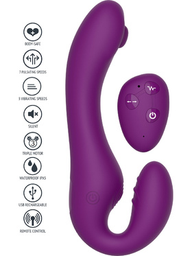Xocoon: Strapless Strap-On, Pulse Vibrator with Remote