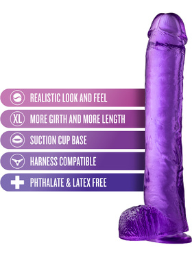 B Yours Plus: Hefty n' Hung Dildo, 36 cm, lila