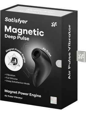 Satisfyer: Magnetic Deep Pulse, Air Pulse Vibrator, svart