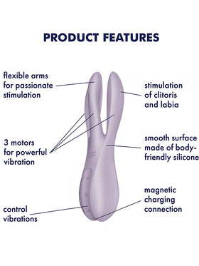 Satisfyer: Threesome 2 Vibrator, lila