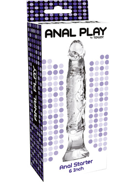 Toy Joy: Anal Play, Anal Starter Dildo, 16 cm, transparent