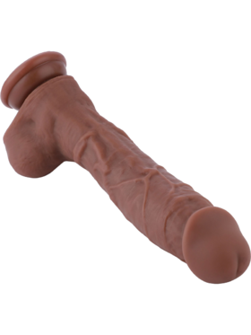 Hismith: KlicLok Silicone Dildo, 23 cm, mörk