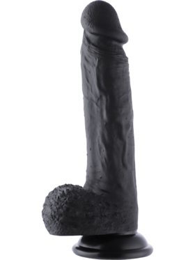 Hismith: KlicLok Silicone Dildo, 20 cm, svart