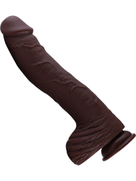 Hismith: KlicLok PVC Dildo, 32 cm, mörk
