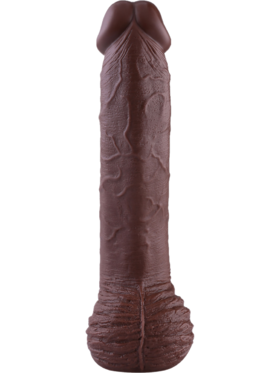 Hismith: KlicLok PVC Dildo, 32 cm, mörk