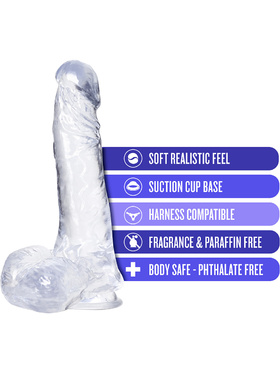 B Yours Plus: Ram n' Jam Dildo, 20 cm, transparent